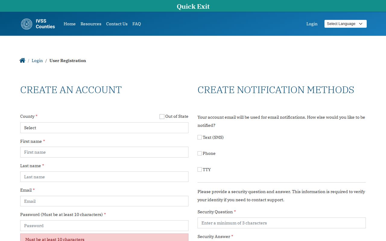 Hamilton County IVSS release alert notification registration options
